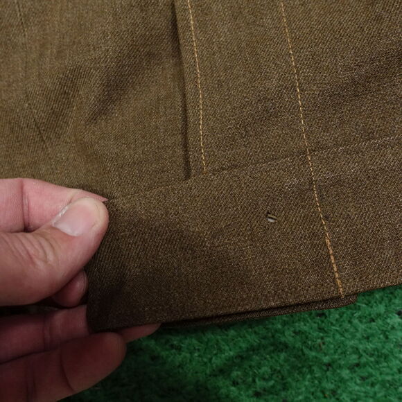 VINTAGE JACKET MANS WOOL SERGE OLIVE DRAB K 6628 1955 50s COAT 36 L NEEDS REPAIR - Picture 4 of 16